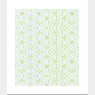 Green sacred geometry Posters and Art